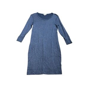 Standard James Perse Long Sleeve T-shirt Dress Size‎ 2 Medium Blue Modal Blend
